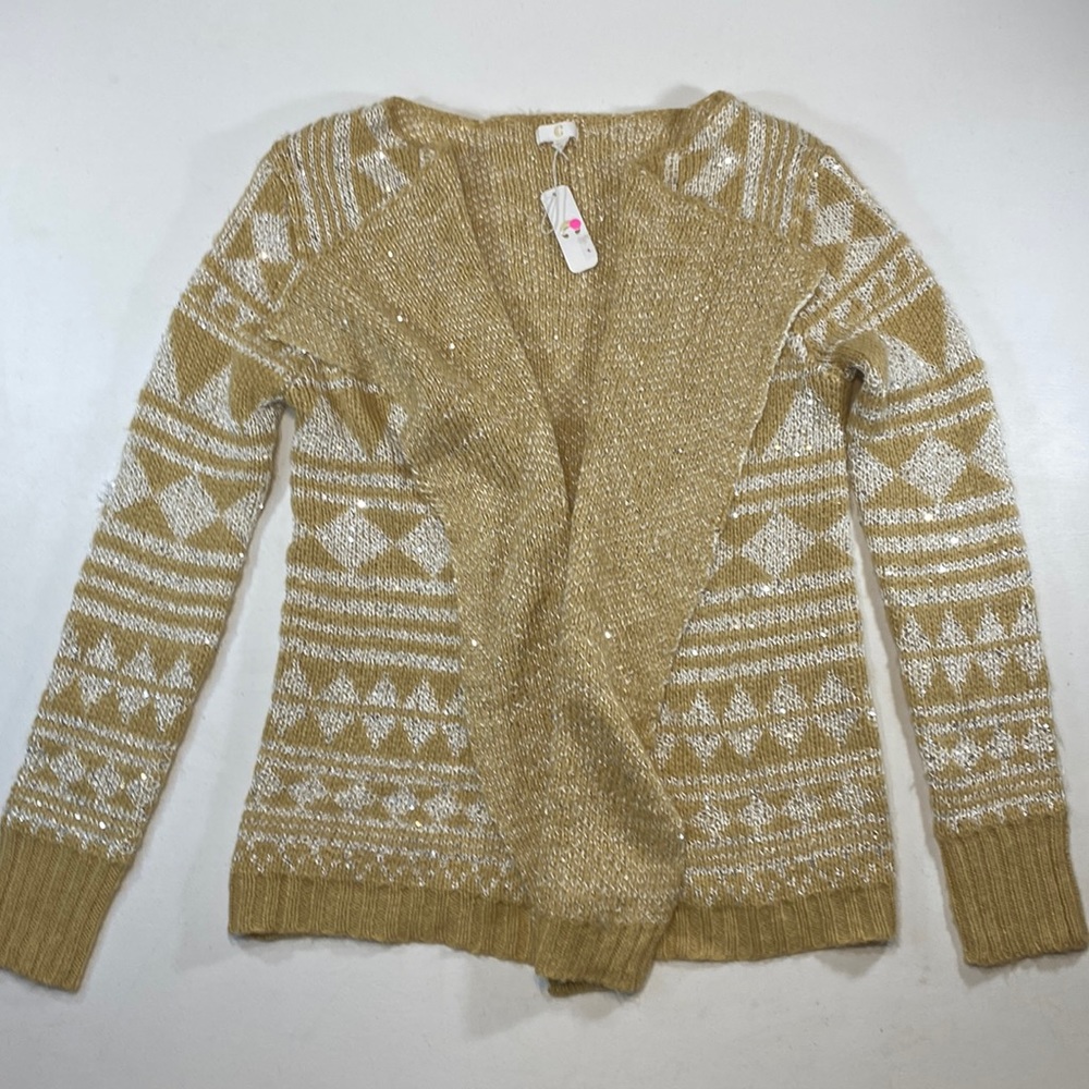 C brand open front sequin cardigan